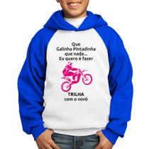 Moletom Infantil Trilha com o vovô (moto rosa) - Foca na Moda