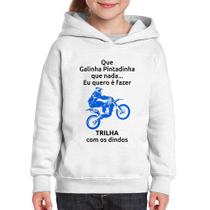 Moletom Infantil Trilha com os dindos (moto azul) - Foca na Moda