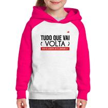 Moletom Infantil Tudo que vai volta, isso te assusta ou te conforta - Foca na Moda