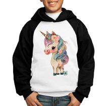 Moletom Infantil Unicórnio e Flores - Foca na Moda