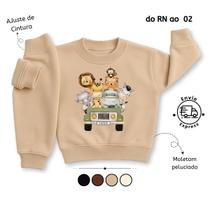 Moletom Infantil Unissex Conjunto Peluciado Algodão Abrigo Menino Menina Roupa de Frio Grosso Safari Moletom Infantil Unissex Conjunto Peluciado Algodão Abrigo Menino Menina Roupa de Frio Grosso Safari