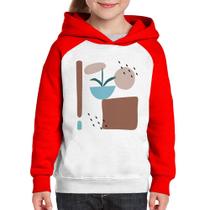 Moletom Infantil Vaso de Planta Minimalista Abstrato - Foca na Moda