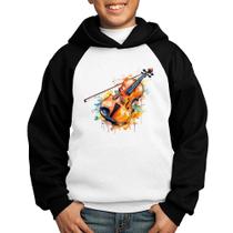 Moletom Infantil Violino Watercolor - Foca na Moda