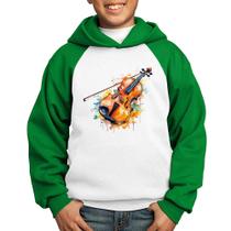 Moletom Infantil Violino Watercolor - Foca na Moda