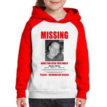 Moletom Infantil Walter White Missing - Foca na Moda
