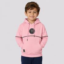 Moletom Inter Miami Canguru Infantil Rosa Moletom Inter Miami Canguru Infantil Rosa