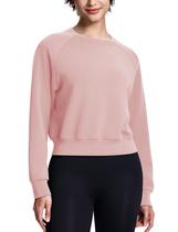 Moletom ISEEGZ Modal Soft Cropped para mulheres rosa tamanho L