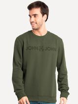 Moletom John John Masculino New Basic Logo Verde Militar