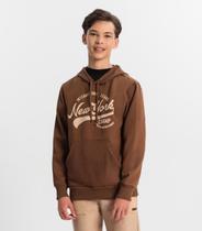 Moletom Juvenil Menino Com Capuz Minty Marrom
