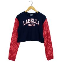 Moletom Labellamafia Must Have Azul/Vermelho Feminino