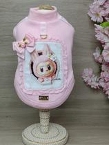 Moletom Labubu Rosa Bebê para cachorro e gato Moletom Labubu Rosa Bebê para cachorro e gato