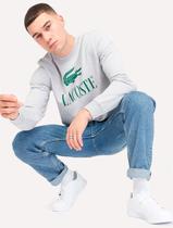 Moletom Lacoste Masculino Cotton Fleece Branded Jogger Cinza Mescla