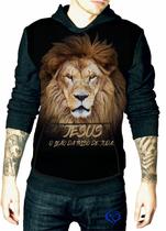 Moletom Leão de Judá masculino Jesus Gospel blusa Adulto