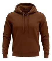 Moletom Liso Algodão Unissex Blusa De Frio Canguru Flanelado