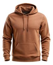 Moletom Liso Algodão Unissex Blusa De Frio Canguru Flanelado