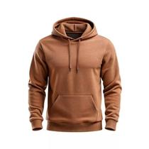 Moletom Liso Blusa De Frio Flanelado Canguru