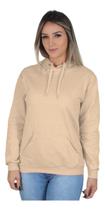 Moletom Liso Feminino Flanelado Blusa De Frio Canguru