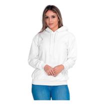 Moletom Liso Flanelado Feminino Blusa De Frio Canguru