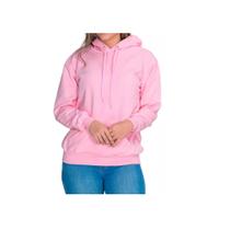 Moletom Liso Flanelado Feminino Blusa De Frio Canguru