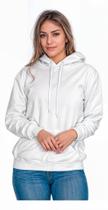 Moletom Liso Flanelado Feminino Blusa De Frio Canguru Sem Estampa com Capuz