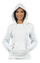 Moletom Liso Flanelado Feminino Blusa De Frio Canguru
