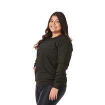 Moletom Liso Gola Careca Feminino Confortável Quentinho Moda Frio Casual Estiloso