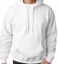 Moletom Liso Masculino E Feminino Blusa De Frio Canguru Branco