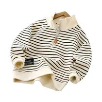 Moletom Listrado Para Meninos E Meninas, Conjunto Casual De Esporte Para Crianças, Moda Para