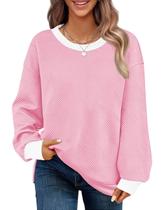 Moletom LOMON de gola redonda grande para mulheres, outono de 2024 Moletom LOMON de gola redonda grande para mulheres, outono de 2024