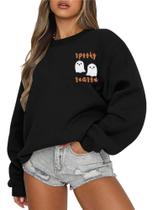 Moletom LOTUCY Halloween Spooky Season Ghost bordado