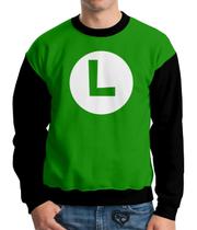 Moletom Luigi Mario Bros Homem Infantil UNISSEX Roupas blusa