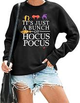 Moletom LYEIAO It's Just A Bunch of Hocus Pocus Halloween Moletom LYEIAO It's Just A Bunch of Hocus Pocus Halloween