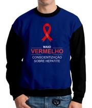 Moletom Maio Vermelho Adulto UNISSEX blusa casaco Azul