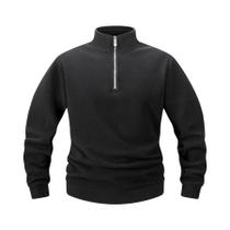 Moletom Masculino 3XL Com Capuz De Fleece, Casual, Gola Alta, Zíper De 1/4, Clássico Esportivo Moletom Masculino 3XL Com Capuz De Fleece, Casual, Gola Alta, Zíper De 1/4, Clássico Esportivo