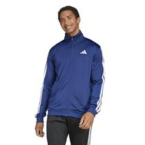 Moletom masculino Adidas de 3 listras, tricot, azul escuro, 2GG