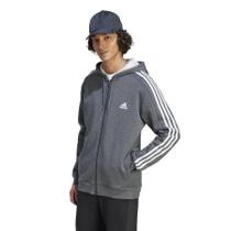 Moletom masculino Adidas Essentials de 3 listras com zíper completo Moletom masculino Adidas Essentials de 3 listras com zíper completo