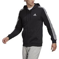Moletom masculino Adidas Essentials French Terry com 3 listras preto/branco Moletom masculino Adidas Essentials French Terry com 3 listras preto/branco