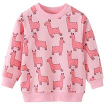 Moletom masculino AIWUHE com gola redonda fina de algodão 2T-6Y rosa