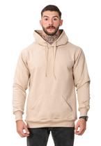 Moletom Masculino Básico Algodão Blusa de Frio Canguru Liso