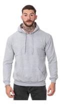 Moletom Masculino Básico Algodão Blusa De Frio Canguru Liso