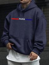 Moletom Masculino Basico Estampa Paris Dia A Dia Academia