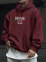 Moletom Masculino Basico Estampa Roma Dia A Dia Academia