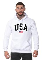 Moletom Masculino Blusa de Frio Canguru Flanelado USA