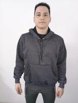 Moletom Masculino Blusa De Frio Casaco Com Capuz Bolso Canguru Agasalho Algodão Cinza Moletom Masculino Blusa De Frio Casaco Com Capuz Bolso Canguru Agasalho Algodão Cinza