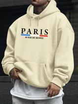 Moletom Masculino Blusa Estampada Paris Moderno Estilo Moda