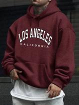 Moletom Masculino Blusao Casual Basico Estampado Los Angeles
