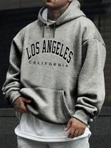 Moletom Masculino Blusao Casual Basico Estampado Los Angeles
