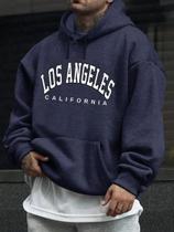 Moletom Masculino Blusao Casual Basico Estampado Los Angeles