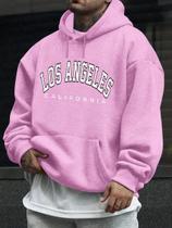Moletom Masculino Blusao Casual Basico Estampado Los Angeles