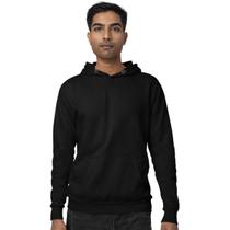Moletom Masculino Bolso Canguru Flanelado Liso Algodão